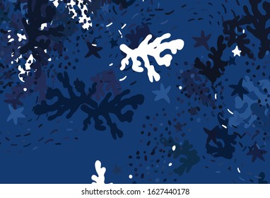Light BLUE vector texture with abstract forms. Decorative design in abstract style with random forms. Simple design for your web site.