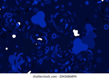 Light BLUE vector texture with abstract forms. Colorful chaotic forms with gradient in modern style. Best smart design for your business.