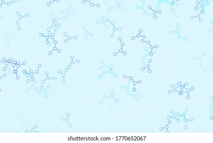 Leichte BLAU-Vektorstruktur mit künstlicher Intelligenz. Abstrakte Illustration mit Links und Punkten von AI. Muster für Wissenschaft, futuristische Entwürfe.