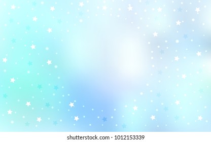 Light BLUE vector texture with beautiful stars. Decorative shining illustration with stars on abstract template. Best design for your ad, poster, banner.