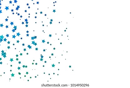 Light BLUE vector texture with beautiful stars. Shining colored illustration with stars. The pattern can be used for wrapping gifts.