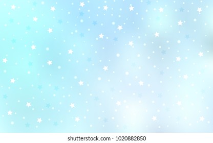 Light BLUE vector texture with beautiful stars. Decorative shining illustration with stars on abstract template. Smart design for your business advert.