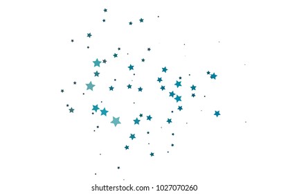 Light BLUE vector texture with beautiful stars. Shining colored illustration with stars. Smart design for your business advert.