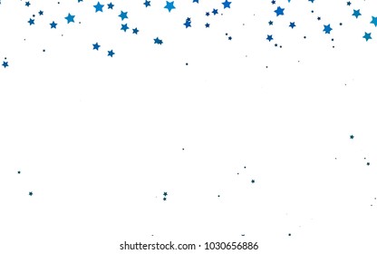 Light BLUE vector texture with beautiful stars. Blurred decorative design in simple style with stars. The template can be used as a background.