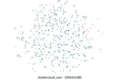 Light BLUE vector texture with beautiful stars. Shining colored illustration with stars. Smart design for your business advert.
