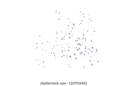 Light BLUE vector texture with beautiful stars. Blurred decorative design in simple style with stars. The pattern can be used for wrapping gifts.