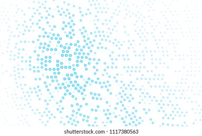 Light BLUE vector texture with beautiful stars. Shining colored illustration with stars. Best design for your ad, poster, banner.