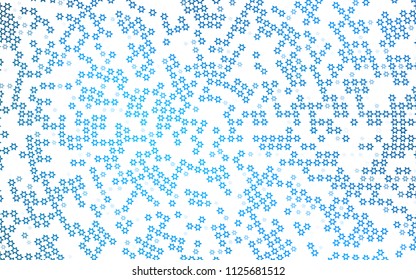 Light BLUE vector texture with beautiful stars. Glitter abstract illustration with colored stars. The pattern can be used for websites.
