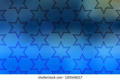 Light BLUE vector texture with beautiful stars. Blurred decorative design in simple style with stars. Template for sell phone backgrounds.