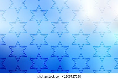 Light BLUE vector texture with beautiful stars. Blurred decorative design in simple style with stars. Pattern for websites, landing pages.