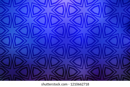 Light BLUE vector texture with beautiful stars. Decorative illustration with stars on abstract template. Pattern for new year ad, booklets.