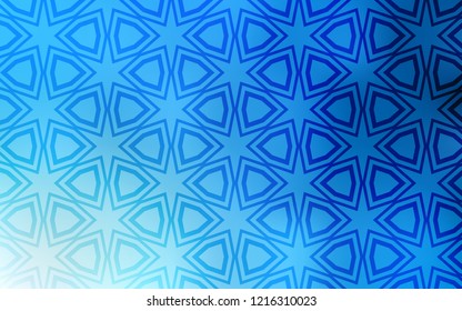 Light BLUE vector texture with beautiful stars. Modern geometrical abstract illustration with stars. Pattern for websites, landing pages.