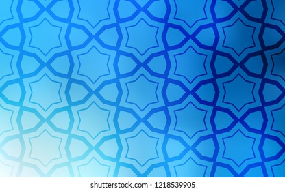 Light BLUE vector texture with beautiful stars. Blurred decorative design in simple style with stars. Template for sell phone backgrounds.