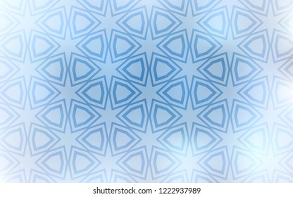Light BLUE vector texture with beautiful stars. Shining colored illustration with stars. Best design for your ad, poster, banner.
