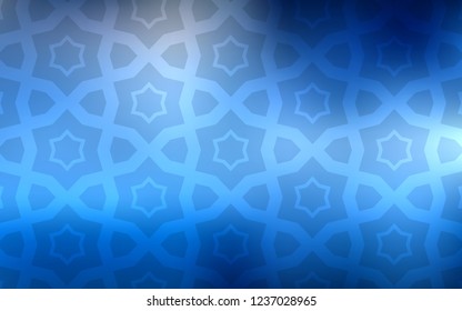 Light BLUE vector texture with beautiful stars. Blurred decorative design in simple style with stars. Template for sell phone backgrounds.