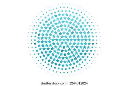 Light BLUE vector texture with beautiful stars. Blurred decorative design in simple style with stars. The pattern can be used for new year ad, booklets.