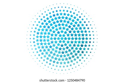 Light BLUE vector texture with beautiful stars. Stars on blurred abstract background with gradient. Smart design for your business advert.