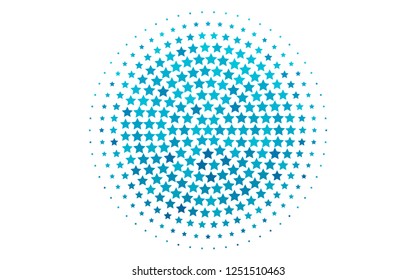 Light BLUE vector texture with beautiful stars. Shining colored illustration with stars. The pattern can be used for wrapping gifts.