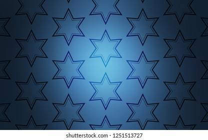 Light BLUE vector texture with beautiful stars. Stars on blurred abstract background with gradient. Best design for your ad, poster, banner.