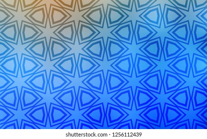 Light BLUE vector texture with beautiful stars. Modern geometrical abstract illustration with stars. Pattern for new year ad, booklets.