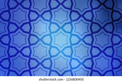 Light BLUE vector texture with beautiful stars. Stars on blurred abstract background with gradient. Smart design for your business advert.