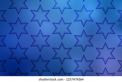 Light BLUE vector texture with beautiful stars. Modern geometrical abstract illustration with stars. Template for sell phone backgrounds.