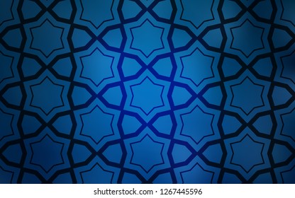Light BLUE vector texture with beautiful stars. Blurred decorative design in simple style with stars. Template for sell phone backgrounds.