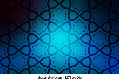 Light BLUE vector texture with beautiful stars. Stars on blurred abstract background with gradient. Pattern for new year ad, booklets.
