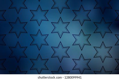 Light BLUE vector texture with beautiful stars. Blurred decorative design in simple style with stars. Pattern for wrapping gifts.