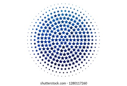 Light BLUE vector texture with beautiful stars. Stars on blurred abstract background with gradient. The pattern can be used for wrapping gifts.