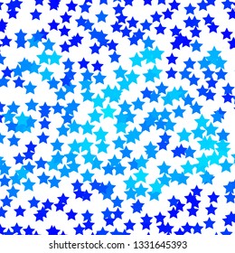 Light BLUE vector texture with beautiful stars. Blur decorative design in simple style with stars. Best design for your ad, poster, banner.