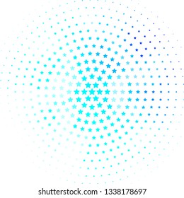 Light BLUE vector texture with beautiful stars. Modern geometric abstract illustration with stars. Pattern for new year ad, booklets.
