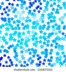 Light BLUE vector texture with beautiful stars. Blur decorative design in simple style with stars. Pattern for websites, landing pages.