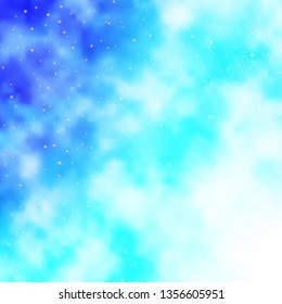 Light BLUE vector texture with beautiful stars. Blur decorative design in simple style with stars. Design for your business promotion.