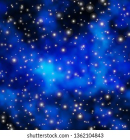 Light BLUE vector texture with beautiful stars. Colorful illustration in abstract style with gradient stars. Design for your business promotion.