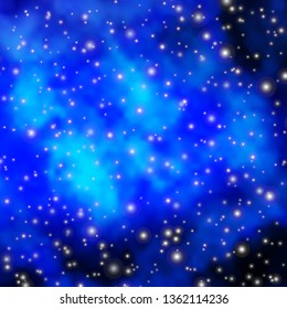Light BLUE vector texture with beautiful stars. Modern geometric abstract illustration with stars. Pattern for new year ad, booklets.