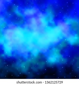 Light BLUE vector texture with beautiful stars. Decorative illustration with stars on abstract template. Best design for your ad, poster, banner.