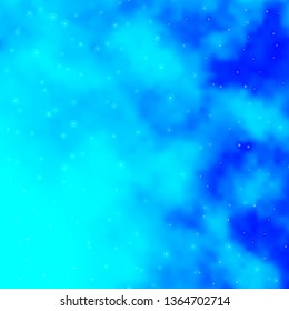 Light BLUE vector texture with beautiful stars. Colorful illustration in abstract style with gradient stars. Theme for cell phones.