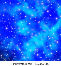 Light BLUE vector texture with beautiful stars. Shining colorful illustration with small and big stars. Best design for your ad, poster, banner.