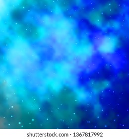 Light BLUE vector texture with beautiful stars. Decorative illustration with stars on abstract template. Design for your business promotion.