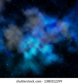 Light BLUE vector texture with beautiful stars. Colorful illustration with abstract gradient stars. Best design for your ad, poster, banner.
