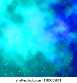 Light BLUE vector texture with beautiful stars. Colorful illustration with abstract gradient stars. Pattern for wrapping gifts.