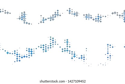 Light BLUE vector texture with beautiful stars. Modern geometrical abstract illustration with stars. The pattern can be used for websites.