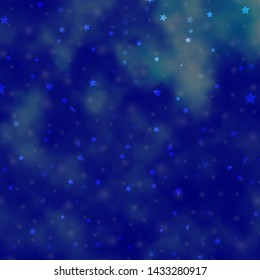Light BLUE vector texture with beautiful stars. Blur decorative design in simple style with stars. Pattern for websites, landing pages.