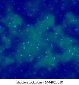 Light BLUE vector texture with beautiful stars. Decorative illustration with stars on abstract template. Best design for your ad, poster, banner.