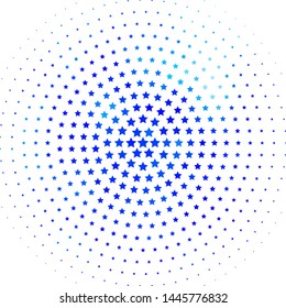 Light BLUE vector texture with beautiful stars. Colorful illustration in abstract style with gradient stars. Pattern for websites, landing pages.