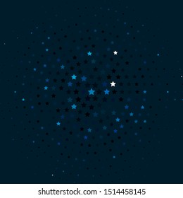 Light BLUE vector texture with beautiful stars. Colorful illustration with abstract gradient stars. Theme for cell phones.