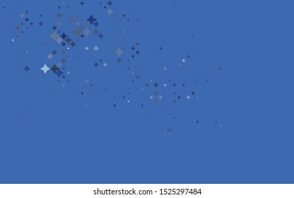 Light BLUE vector texture with beautiful stars. Shining colored illustration with stars. Best design for your ad, poster, banner.