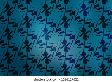 Light BLUE vector texture with beautiful stars. Stars on blurred abstract background with gradient. Pattern for wrapping gifts.