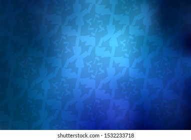 Light BLUE vector texture with beautiful stars. Stars on blurred abstract background with gradient. Pattern for websites, landing pages.
